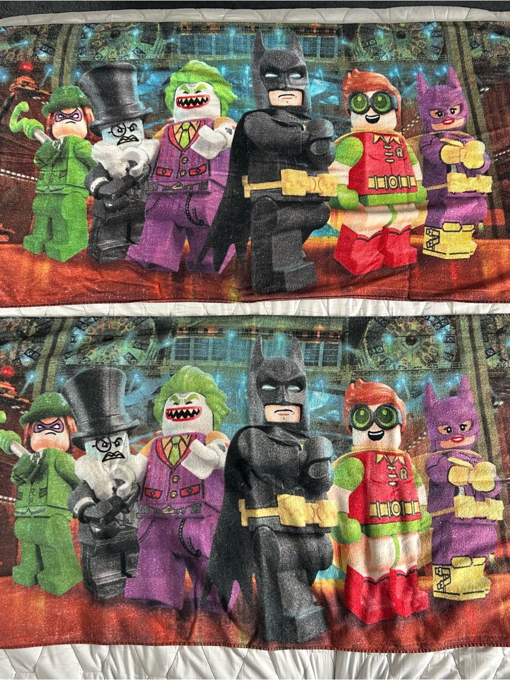 LEGO The Batman Movie & DC Comics beach towels Set of 2 - 54”x27”
